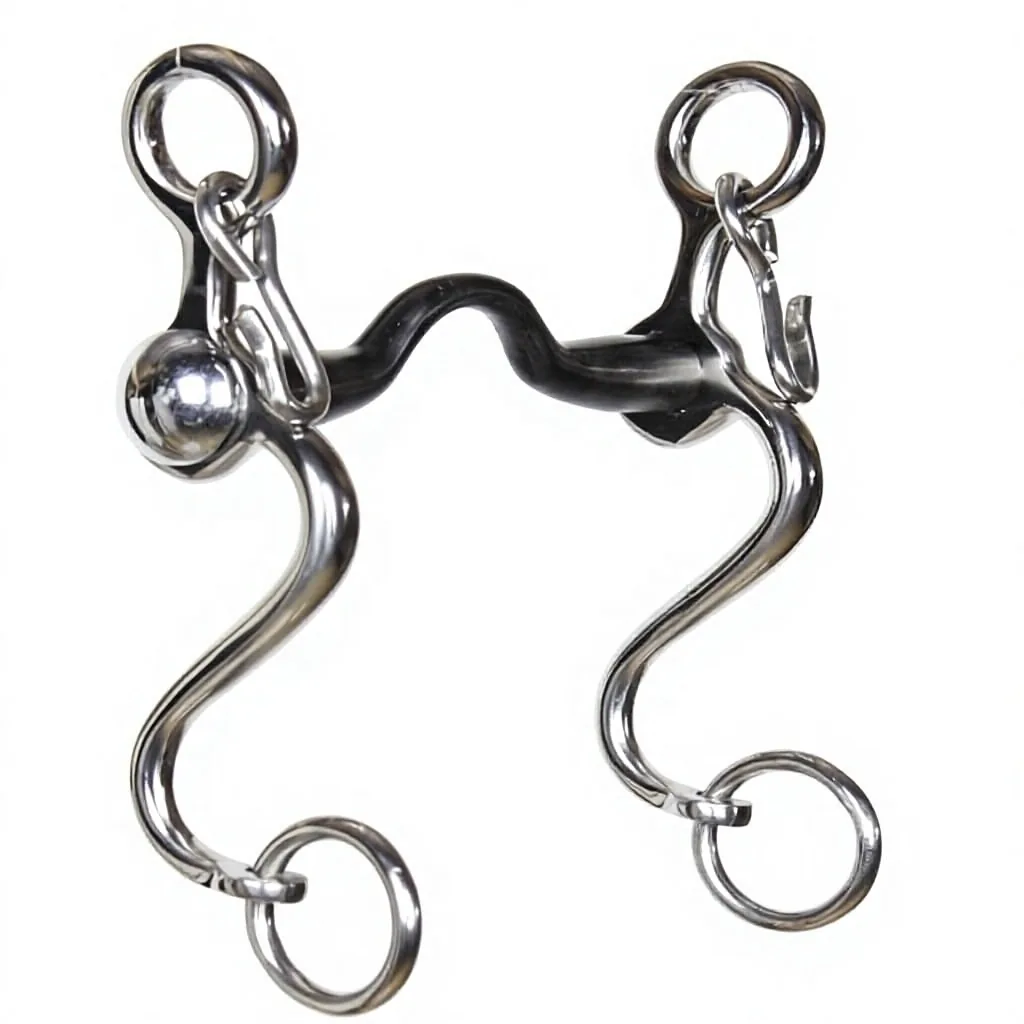 German Silver and Stainless Steel Baroque Horse Bit — RJ-0558, product image 3