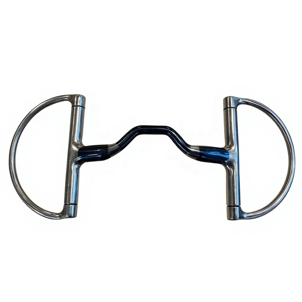 Ported Rubber Mouth D-Ring Horse Bit in 1 1/2-Inch Size — RJ-0524, product image 4