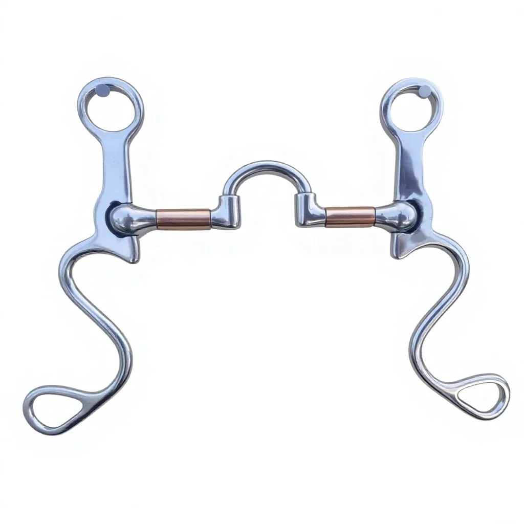 Long or Short Shank Horse Correction Bit with Ported Mouth
