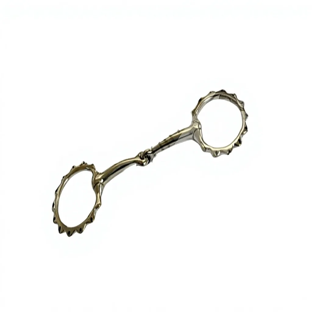 Stainless Steel Western Horse Bit Loose Ring Jointed Mouth Twisted Wire Rings Equestrian Tack Accessory 50x20x40cm