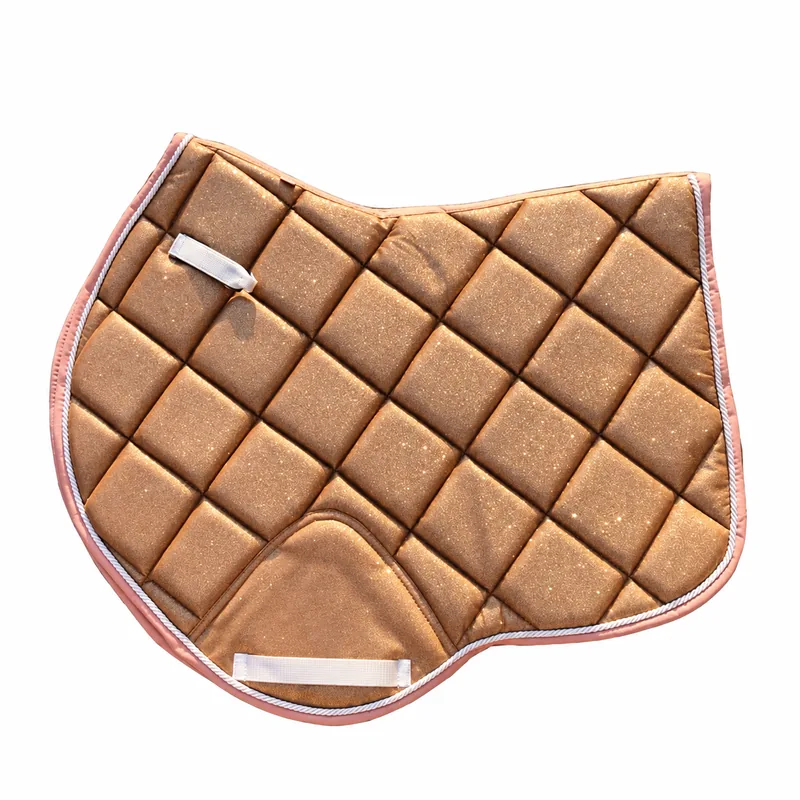 Custom Dressage Glitter Horse Saddle Pad Set Breathable with Polyester Filling Ear Bonnet and Boots — RJ-O457, product image 2