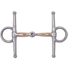 Stainless Steel Full Cheek Snaffle Bit Western Training Type with Broken Mouth — rj-0915, product image 2