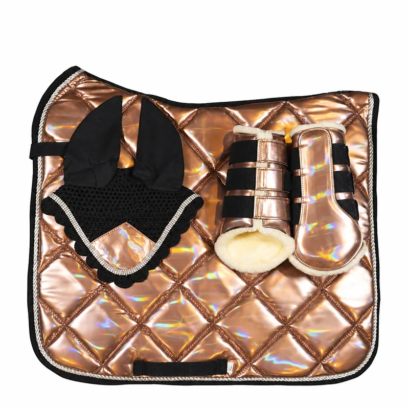 Glitter Quilted Horse Saddle Pad with Crystal Styling — RJ-K9775, product image 4