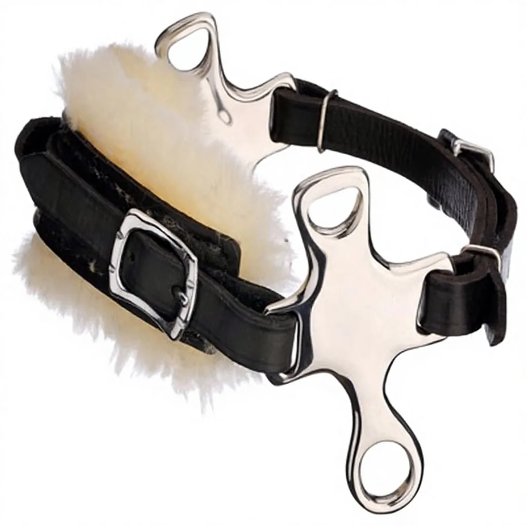 Adjustable Leather Hackamore Bitless Horse Bridle Stainless Steel No Bit Headpiece Padding — RJ-087682, product image 3
