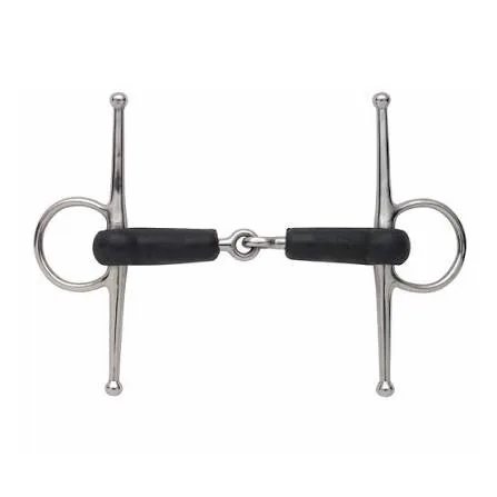 Horse Stainless Steel Rubber Mouth Full Cheek Snaffle Bit Tack