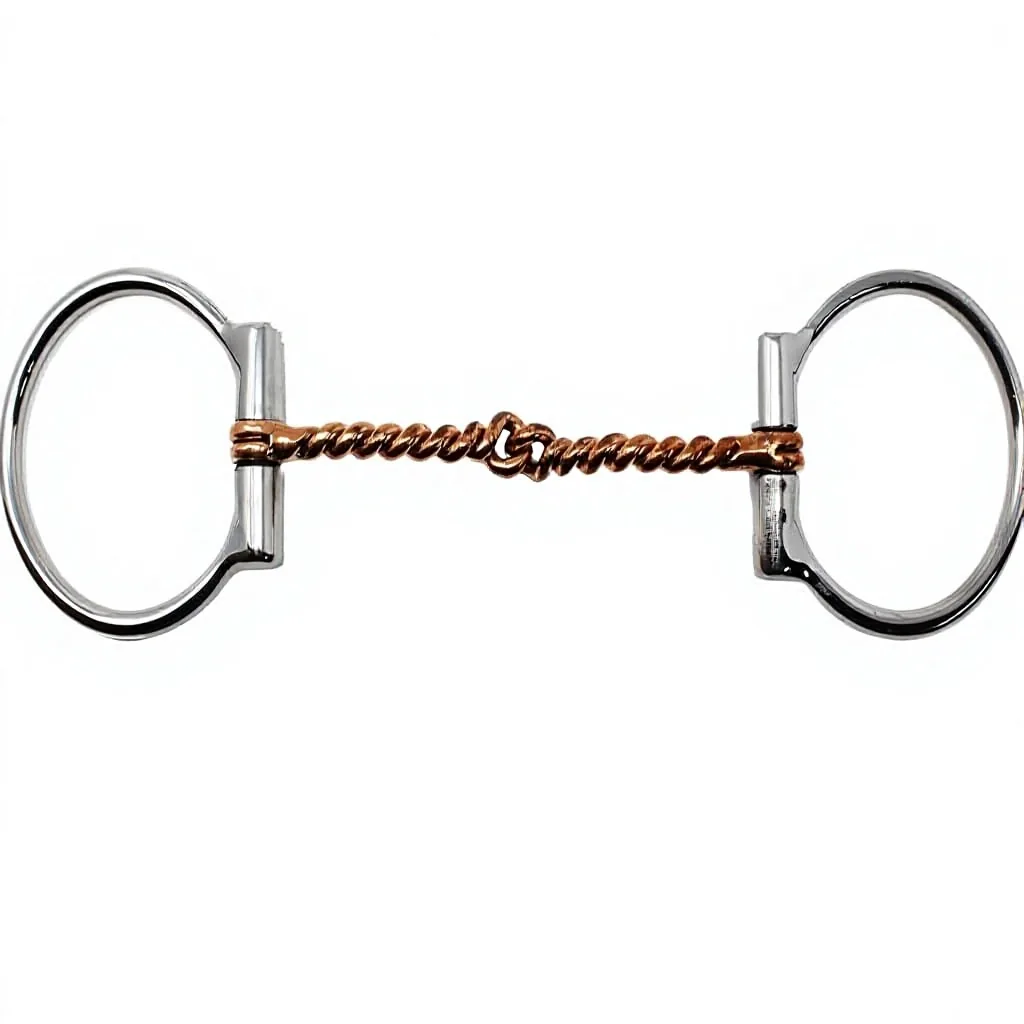 Copper Twisted Wire Full Cheek Slow Feeder Horse Bit Stainless Steel Equestrian Riding Equipment Customizable Color Size — rj-0906, product image 6