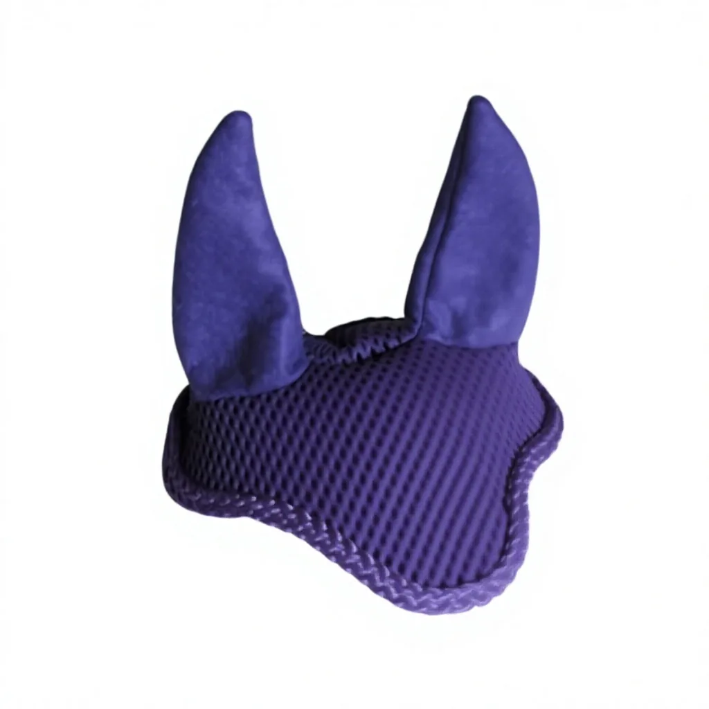 Purple Spandex Mesh Horse Ear Net