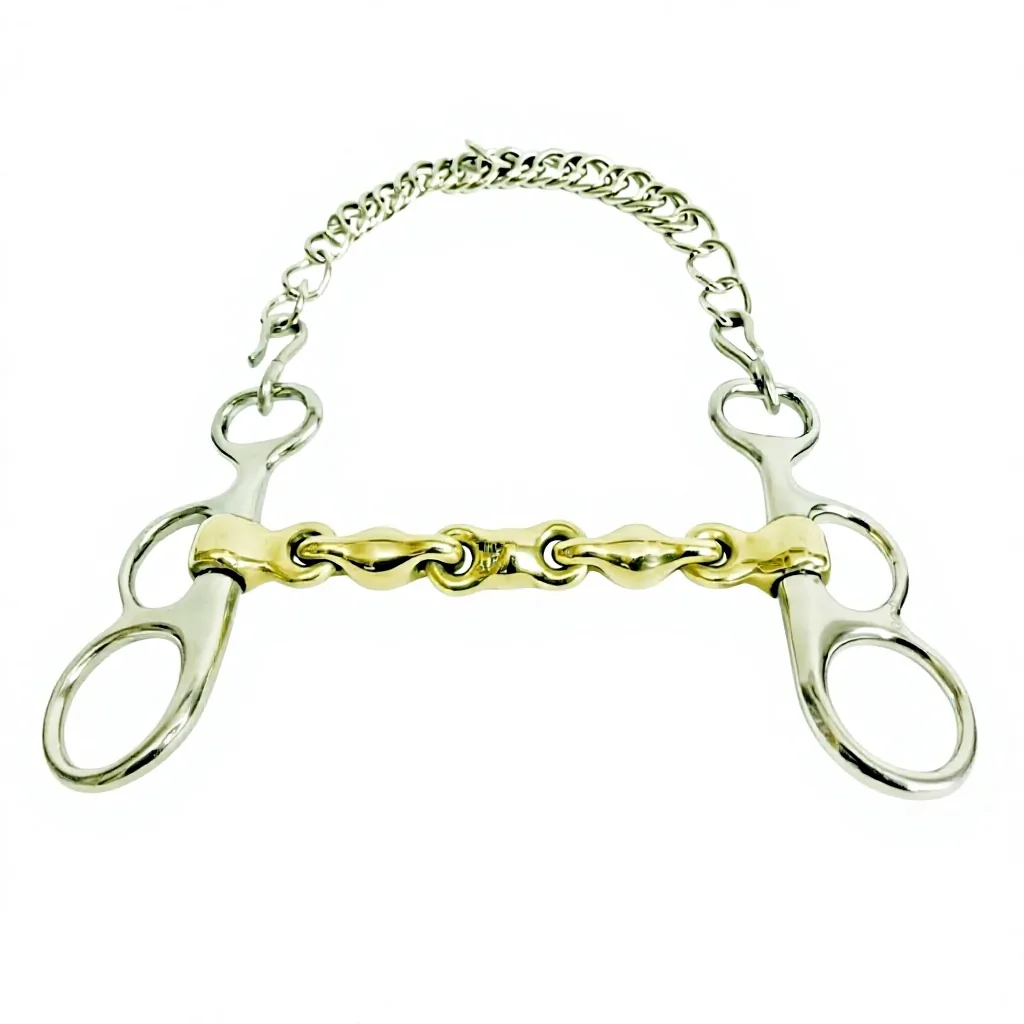 Custom Logo Miniature German Silver Carriage Driving Bit Equestrian Western Style Butterfly Jointed — RJ-0547, product image 2