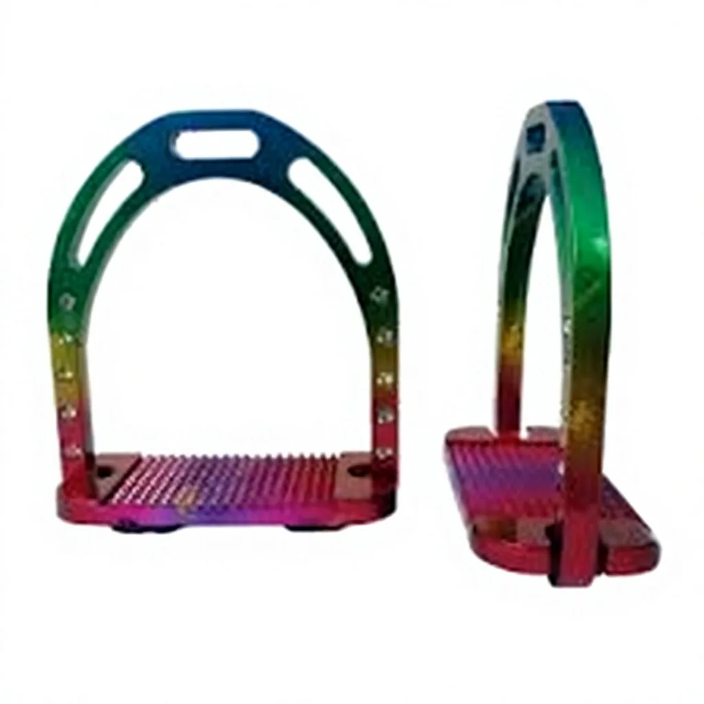Rainbow Stainless Steel Horse Riding Stirrups — rj-0900, product image 5