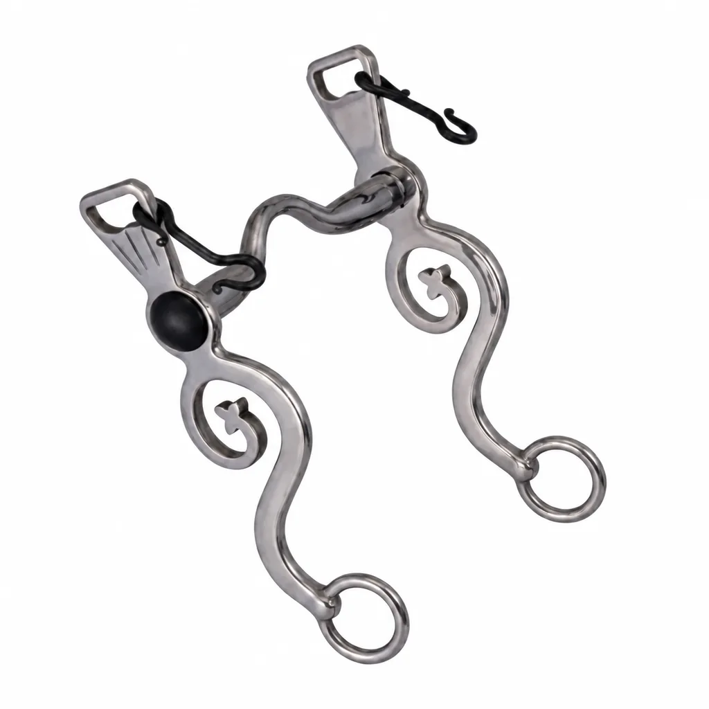 Custom Logo Spanish Baroque Dressage Horse Bit in Stainless Steel