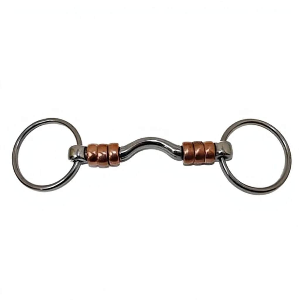 Custom Logo Equestrian Stainless Steel Loose Ring Copper French Link Western Style Bit — RJ-0521, product image 3