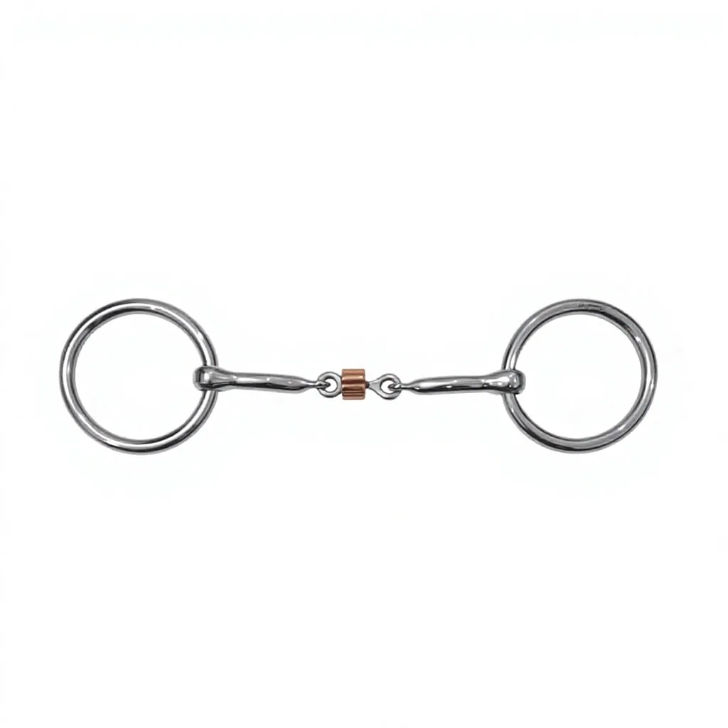 Stainless Steel Loose Ring Horse Bit with Copper Star Roller