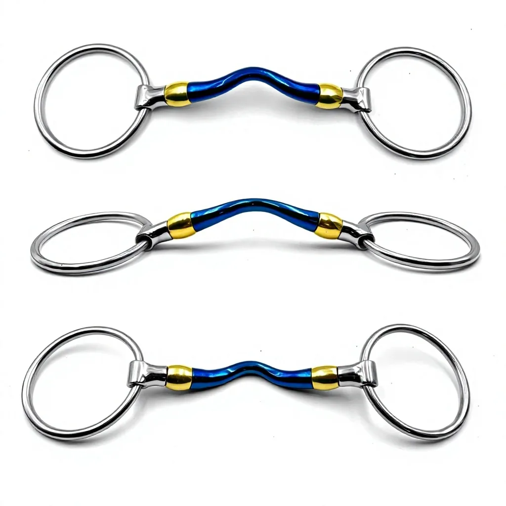 Custom Logo Stainless Steel Loose Ring Horse Snaffle Bit — RJ-5015, product image 2