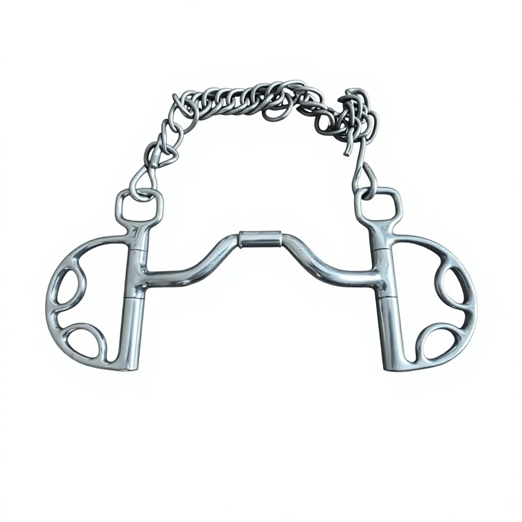 Stainless Steel Kimberwick Horse Snaffle Bit with Ported Barrel