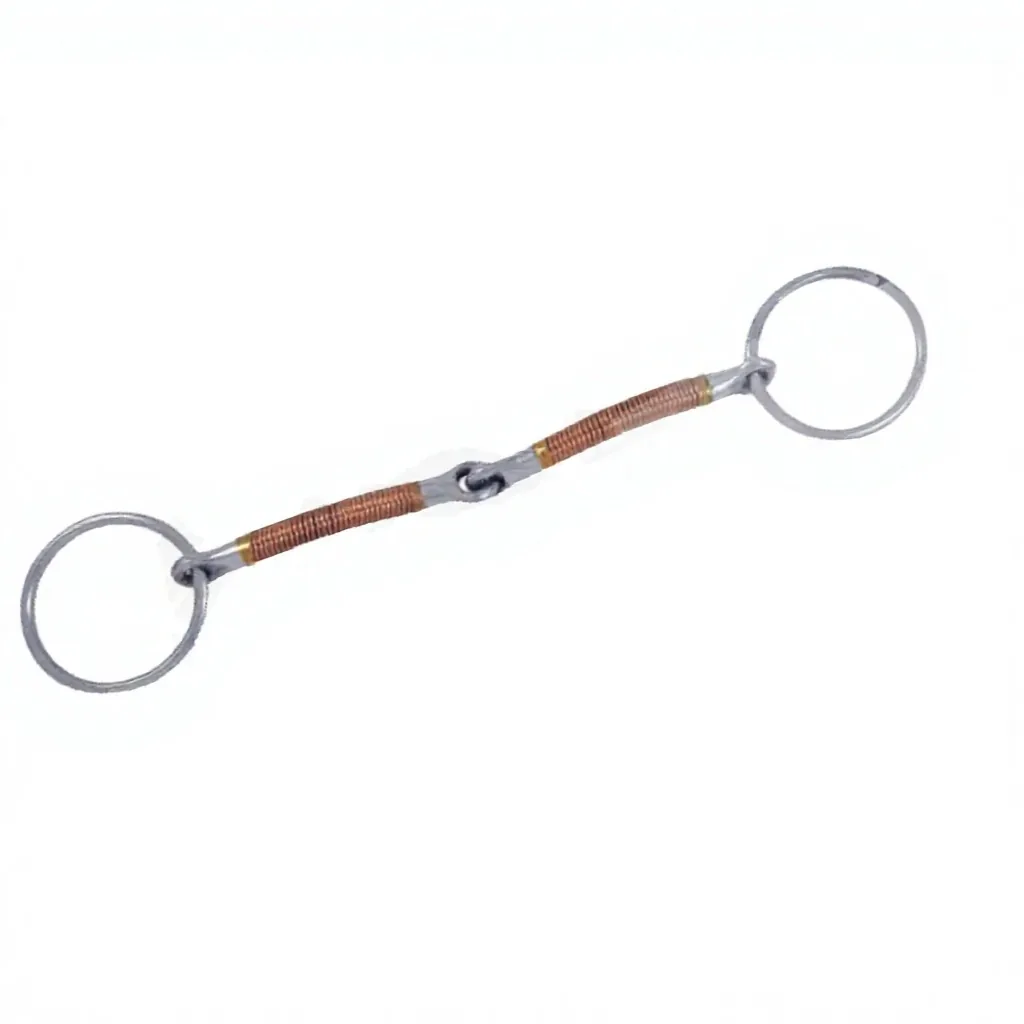 Stainless Steel Loose Ring Snaffle Bit with Sweet Iron Mouthpiece 12.5cm Horse Riding Training — rj-978765, product image 5