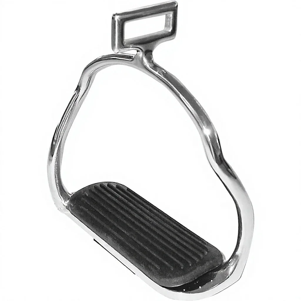 Stainless Steel Safety Riding Stirrup Double Bent Western Adjustable Reusable Equestrian Equipment — RJ-9775H, product image 5