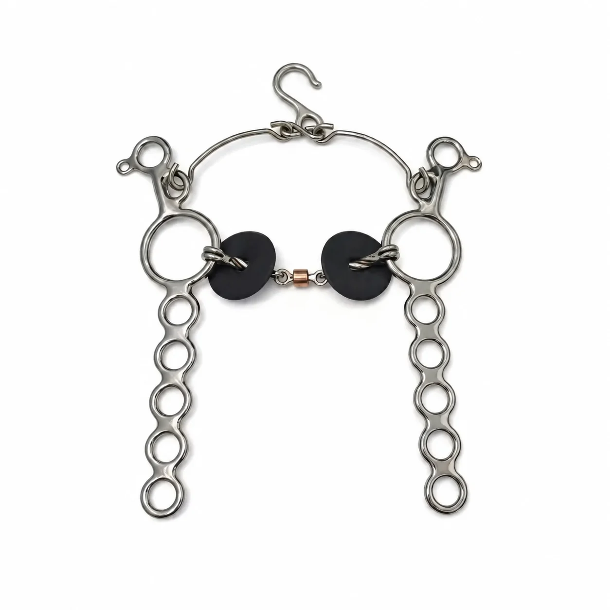 Stainless Steel Long Shank Horse Bit with Rubber Mouth Guard Rings