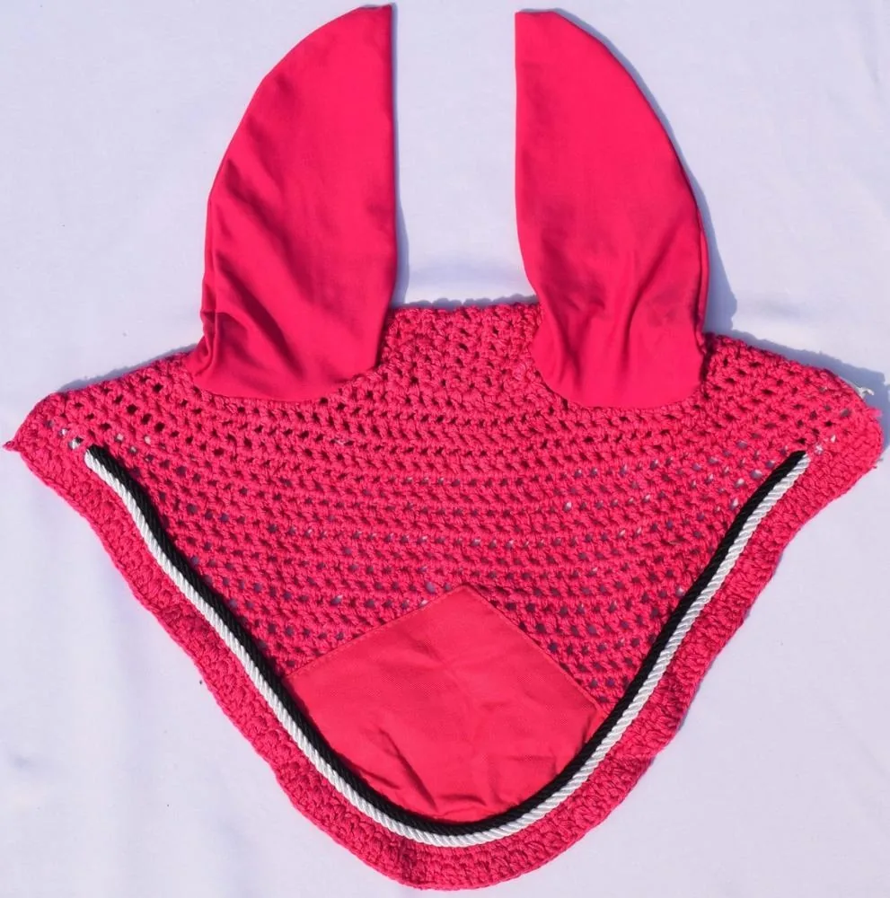 Horse Ear Bonnet Cotton Mesh Riding Head Cover Soft Breathable Custom Logo Equine Gear — rj-09897, product image 5