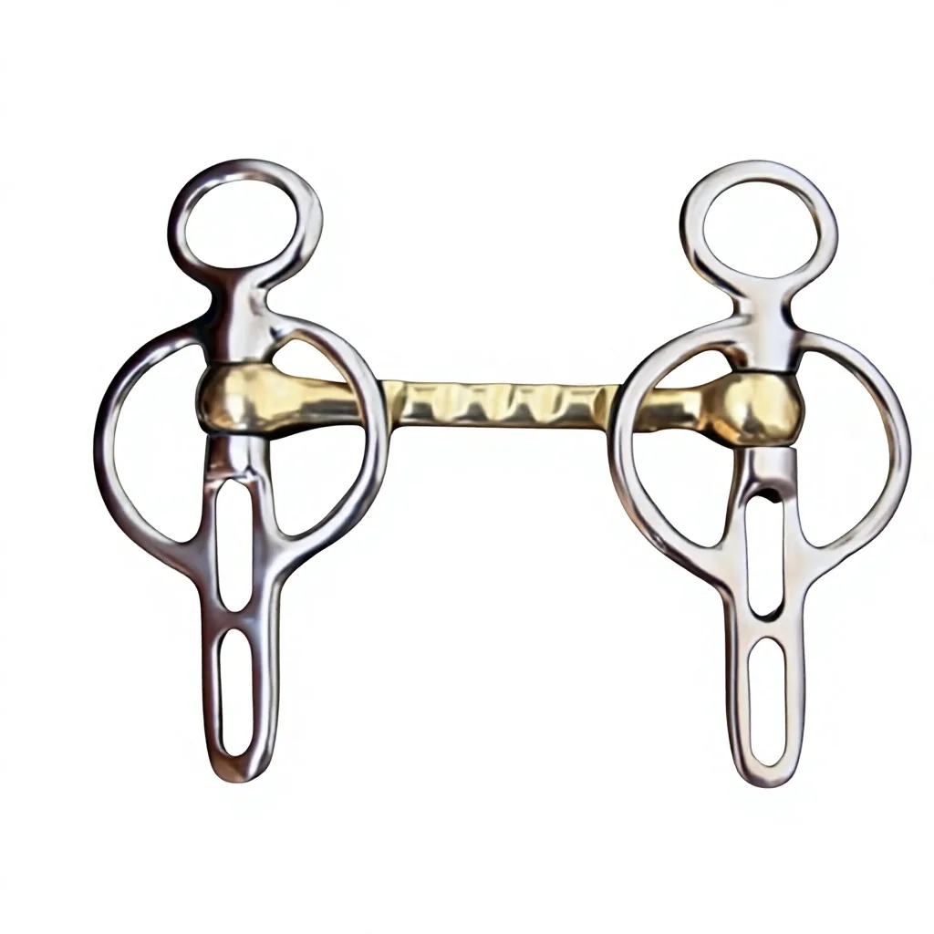 Stainless Steel Horse Bit with Twist Mouth and Chain Link Design for Carriage Driving German Silver Mouthpiece — RJ-0547, product image 2