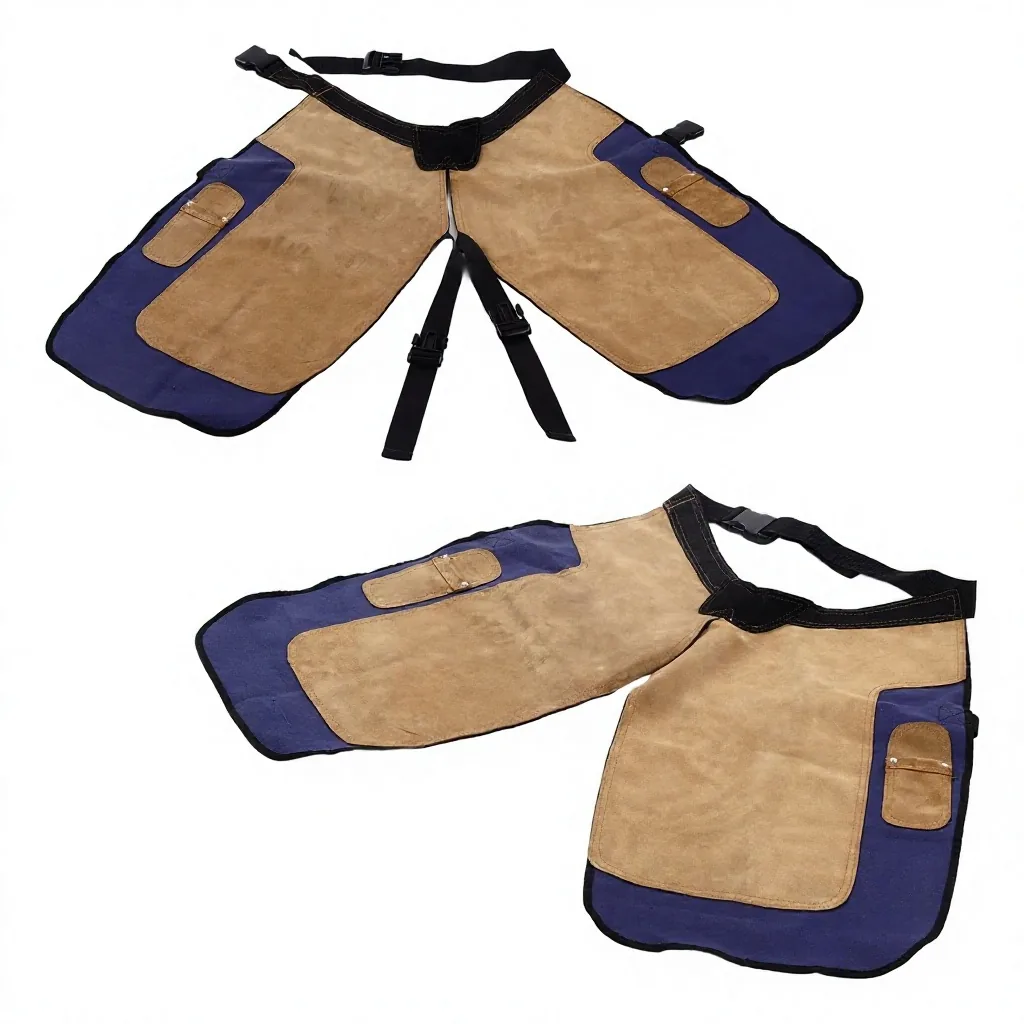 Men's PU Leather Equestrian Riding Pants with Wide Leg, Button and Buckle Closure — RH-9867, product image 4