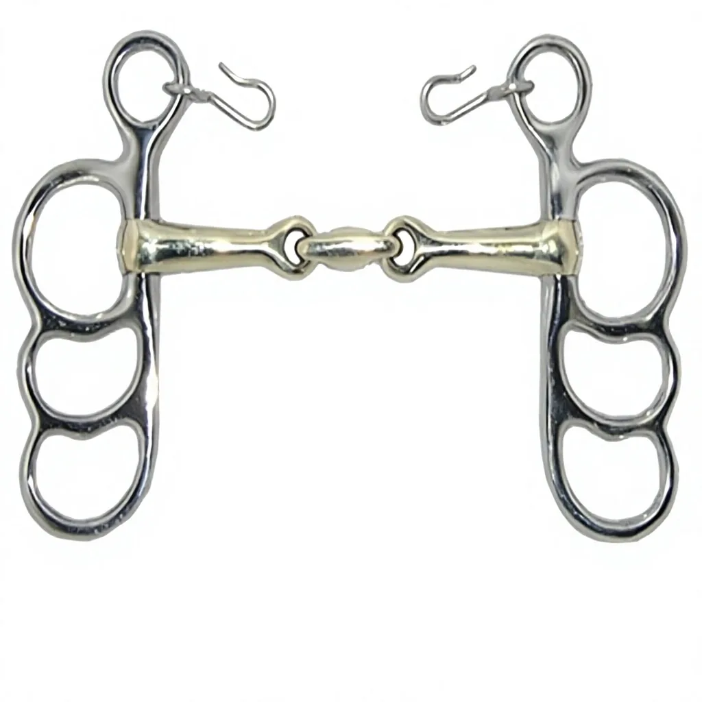 Custom Logo Miniature German Silver Carriage Driving Bit Equestrian Western Style Butterfly Jointed
