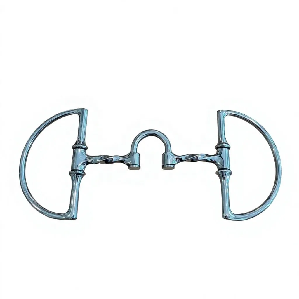 Ported Rubber Mouth D-Ring Horse Bit in 1 1/2-Inch Size — RJ-0524, product image 3