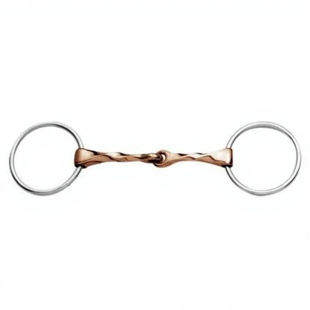 Custom Logo Equestrian Stainless Steel Loose Ring Copper French Link Western Style Bit — RJ-0521, product image 6