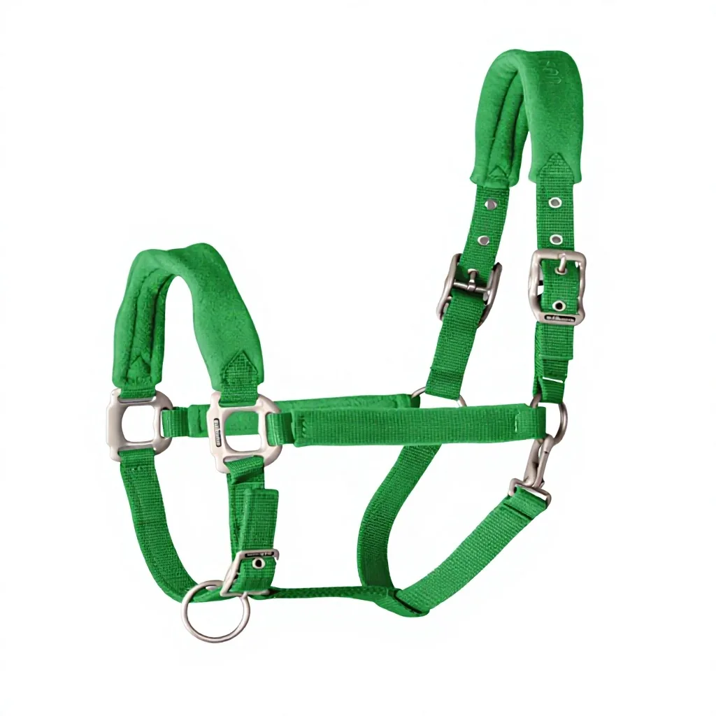 Fleece Padded Nylon Horse Halter Adjustable Equine Headcollar Lightweight — RJ-3463723, product image 6
