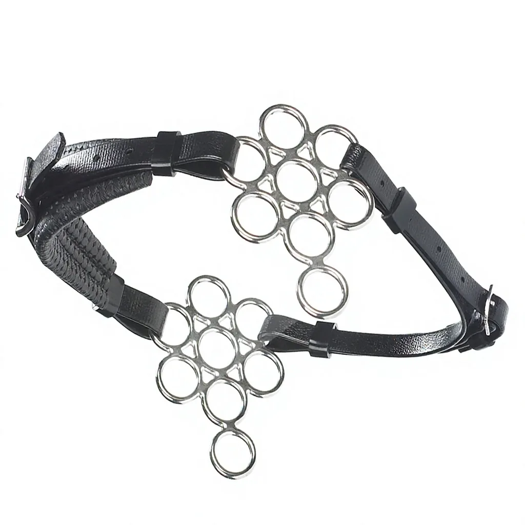 Stainless Steel Fleece Lined Western Horse Bits Lightweight Custom Size Hackamore Style Equine Bridle Gear, product image 4