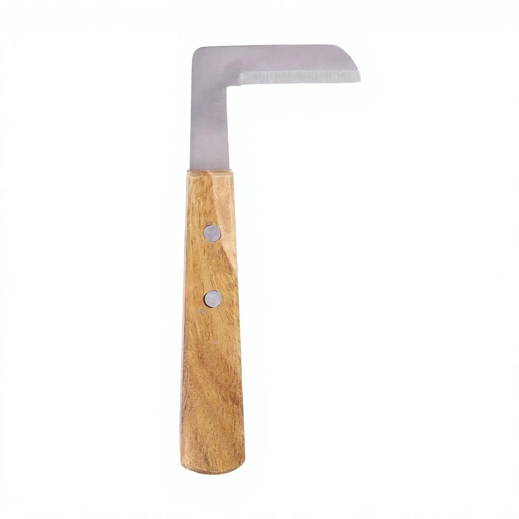 Stainless Steel Horse Hoof Cutter Livestock Trimming Pick Wooden Handle Professional Team Lightweight Farm Care Tool for Equine Hoof Care — RJ-98765432345, product image 4