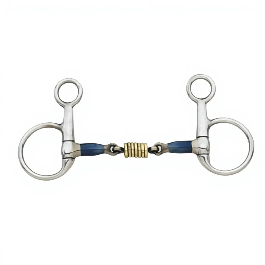 Sweet Iron Blue Hanging Cheek Horse Bit with Muller-Style Mouthpiece — RJI 201910, product image 5