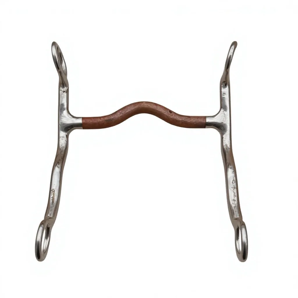 Horse Western Stainless Steel Curb Bit with Copper Roller Port — RJ-0546, product image 5