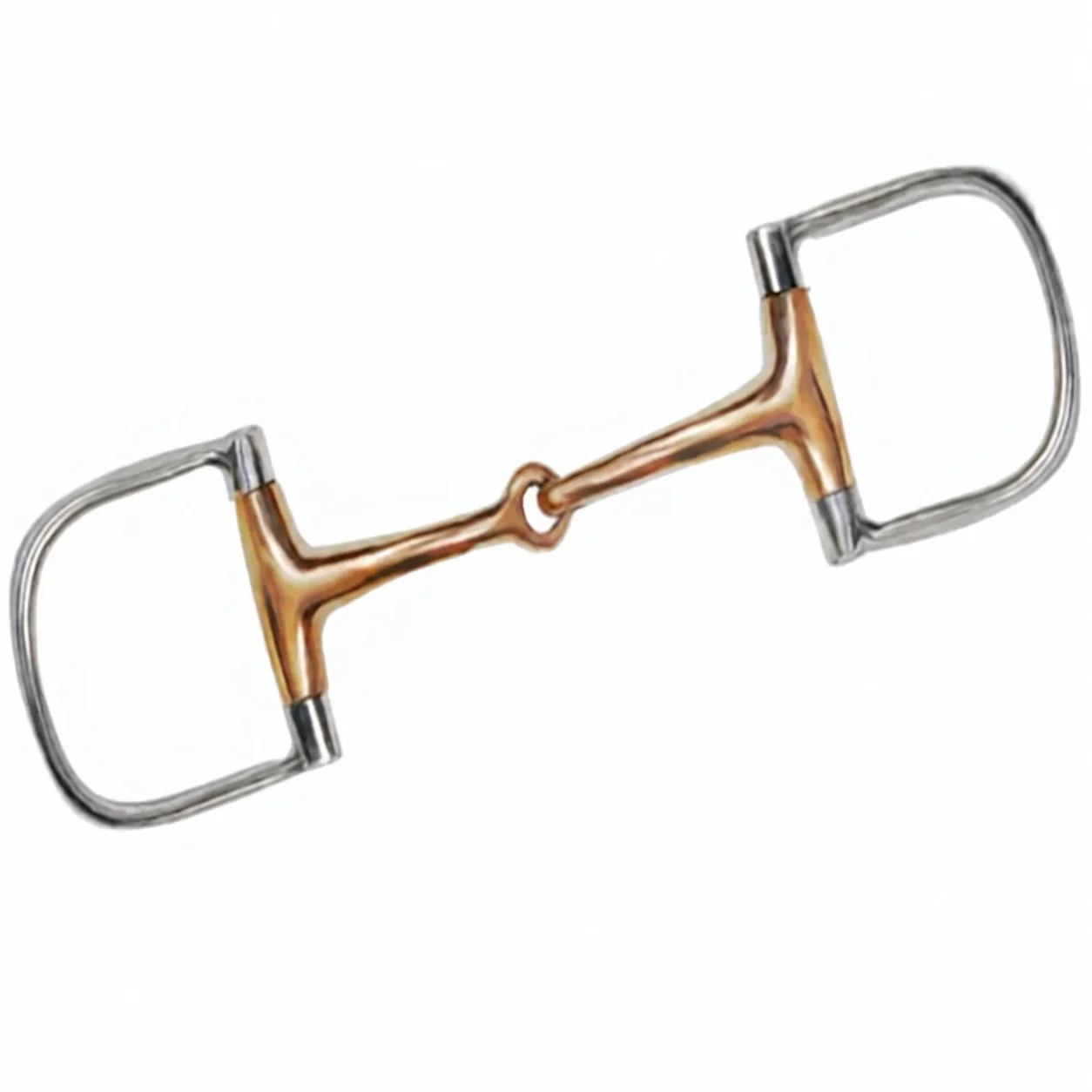 Stainless Steel Equestrian Western Horse Dee Bit Round Mouth Polished Riding Tack — RJ-877554, product image 5