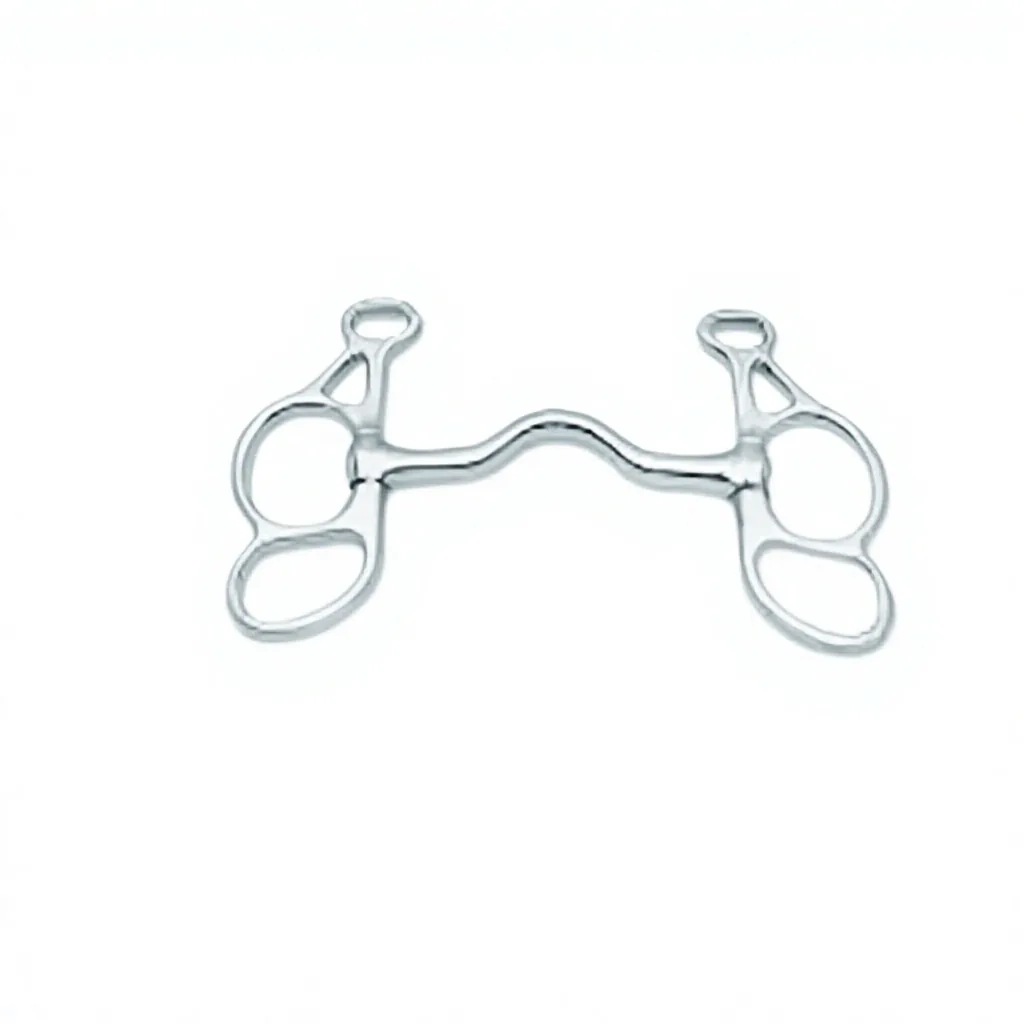 Custom Logo Miniature German Silver Carriage Driving Bit Equestrian Western Style Butterfly Jointed — RJ-0547, product image 4