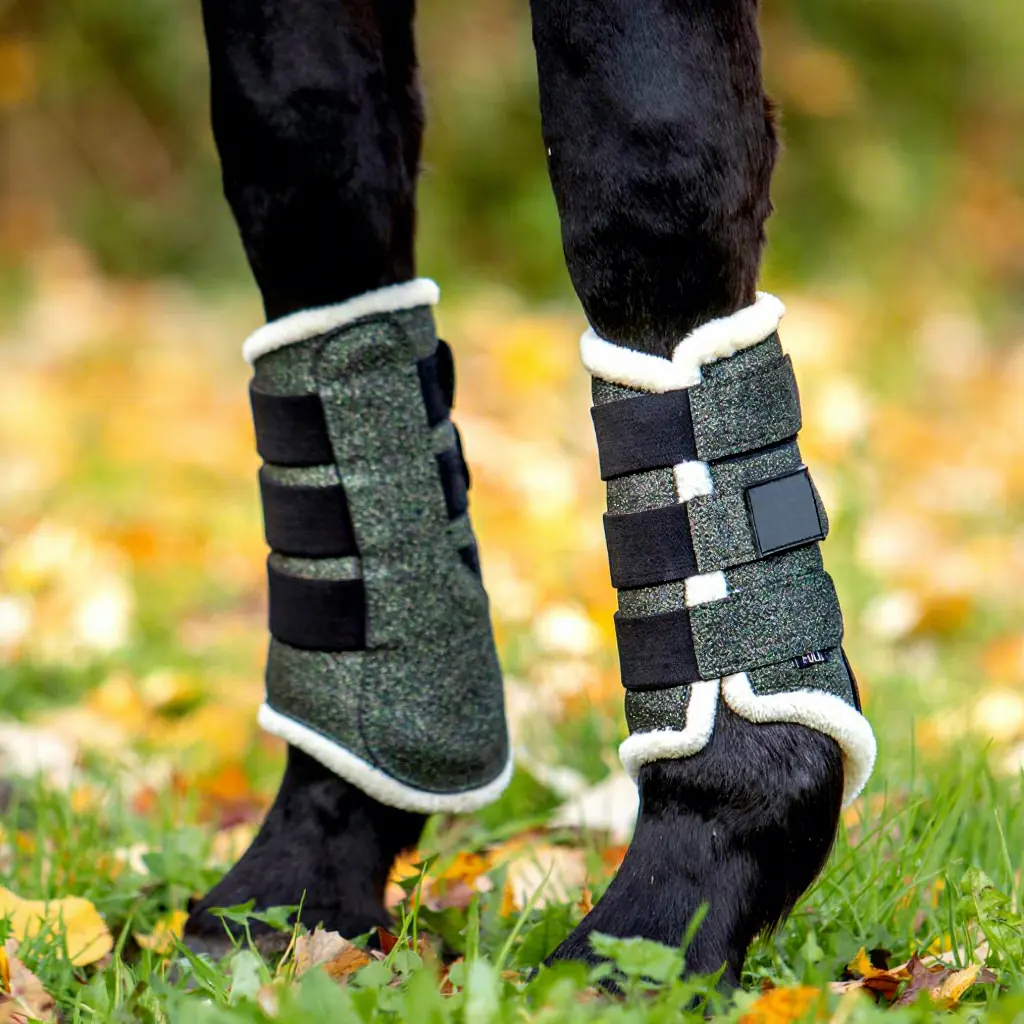 Custom Glitter Horse Bell Boots Neoprene Protective Waterproof Outdoor Riding — RJ-78644, product image 6