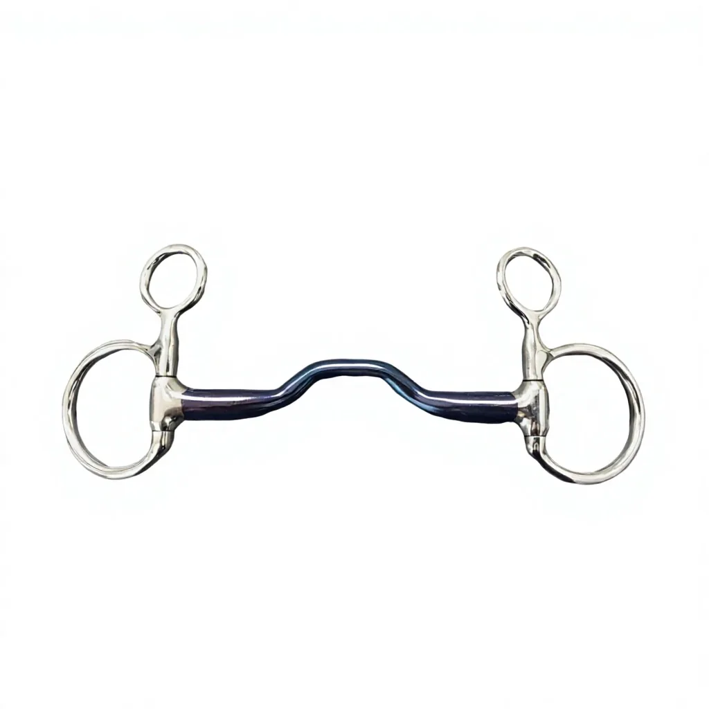 Sweet Iron Blue Hanging Cheek Horse Bit with Muller-Style Mouthpiece — RJI 201910, product image 6