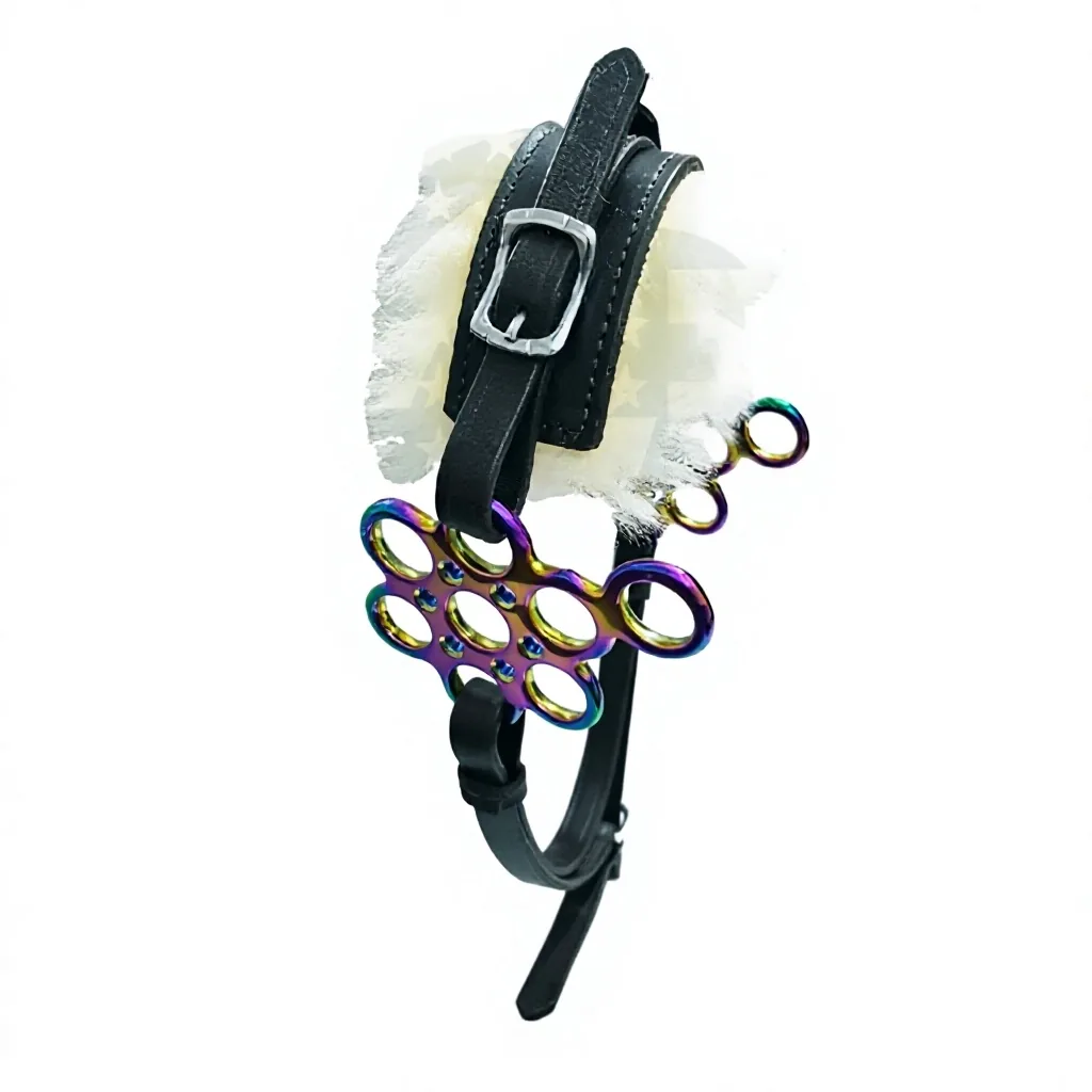 Stainless Steel Fleece Lined Western Horse Bits Lightweight Custom Size Hackamore Style Equine Bridle Gear, product image 6