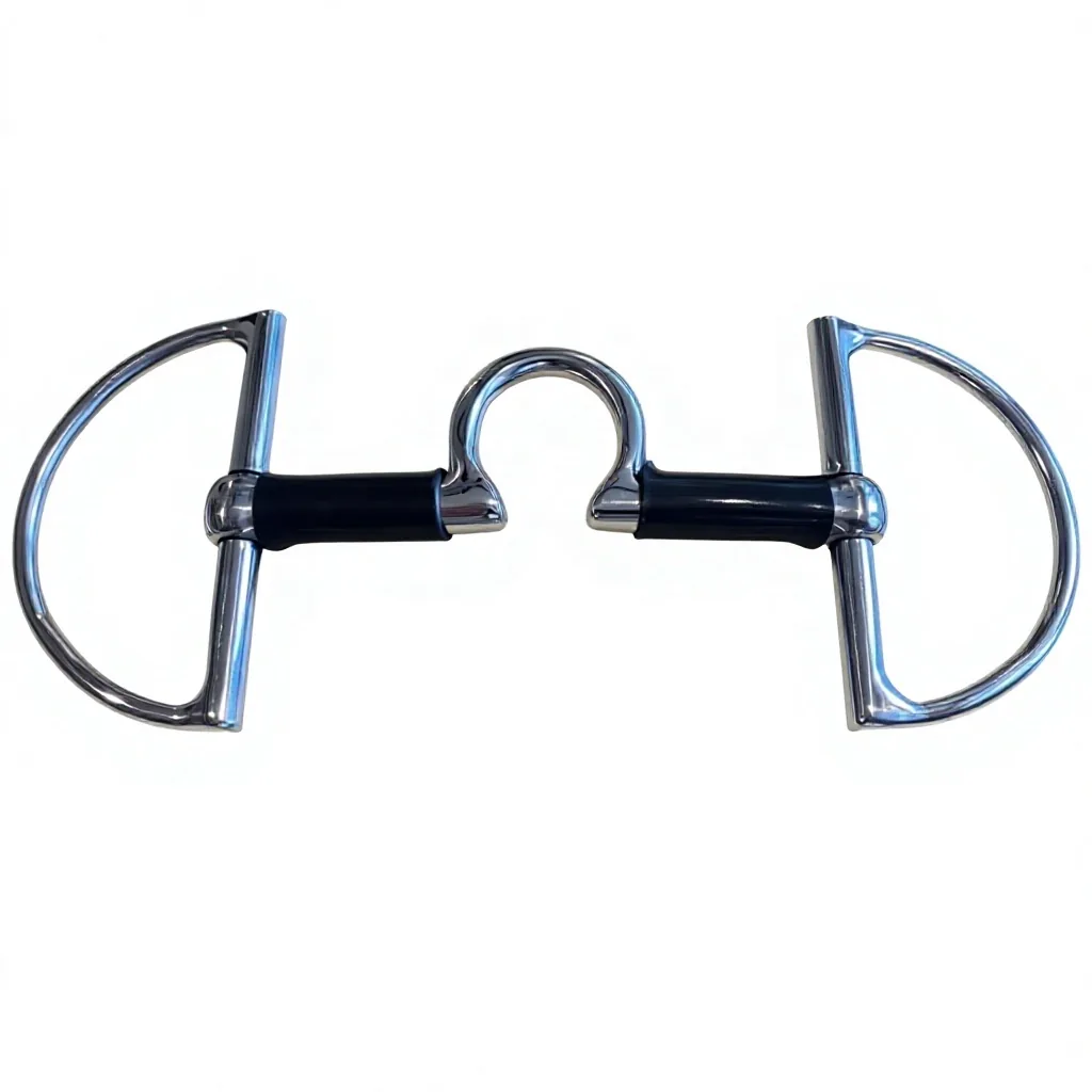 Ported Rubber Mouth D-Ring Horse Bit in 1 1/2-Inch Size — RJ-0524, product image 2
