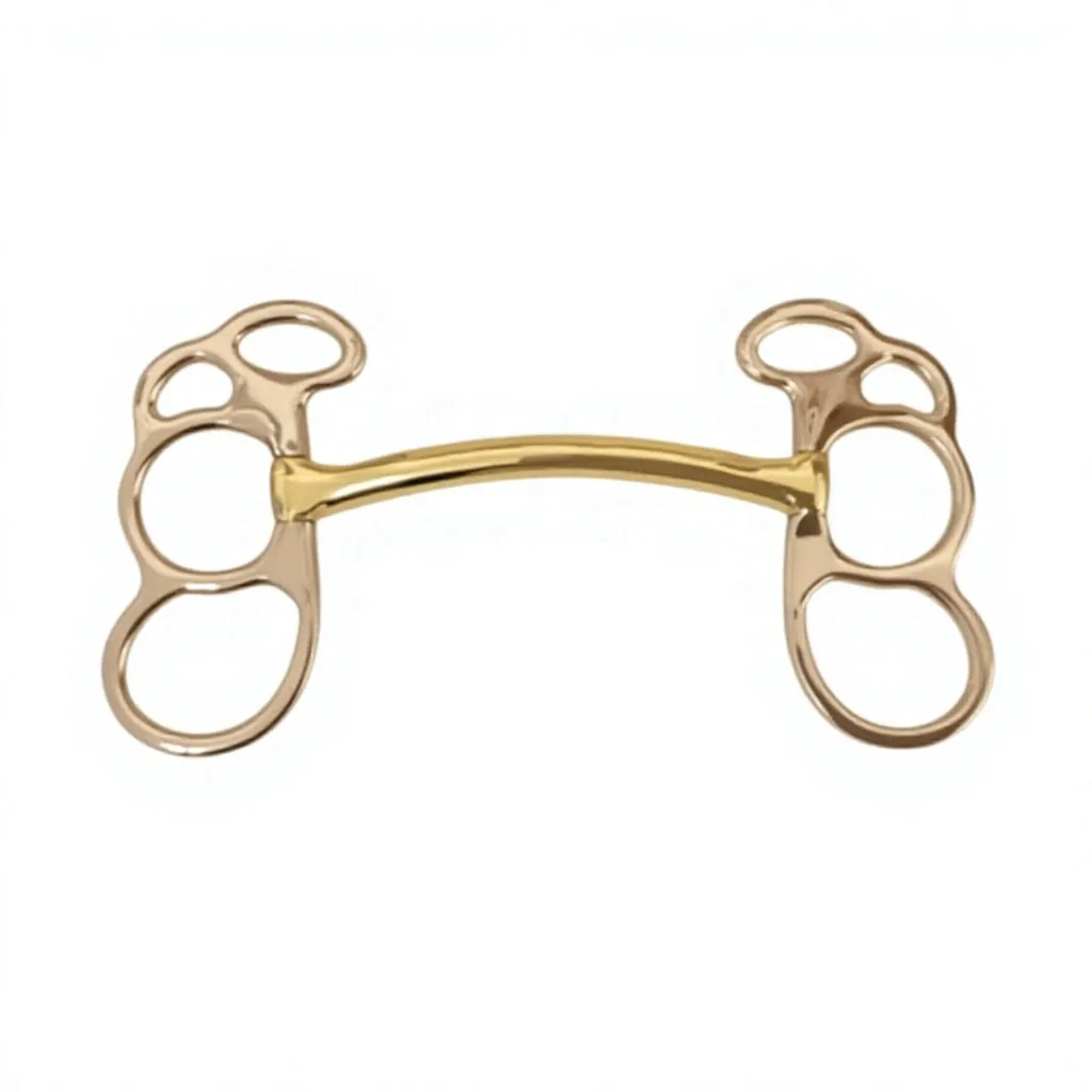 Horse Bit Stainless Steel French Link with Chain 2-loop 3-loop 4-loop Butterfly Design Equestrian Riding Equipment — RJ-0550, product image 6