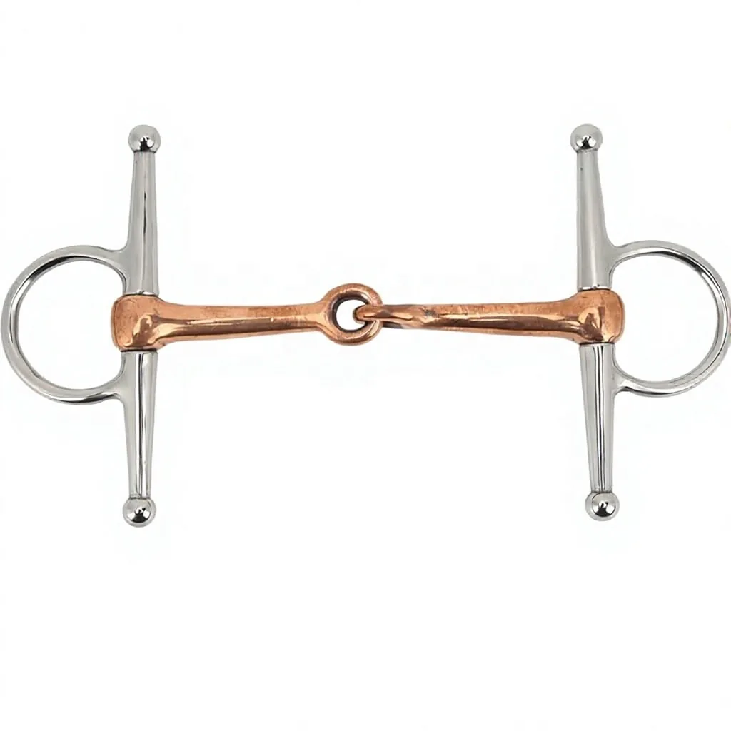 Stainless Steel Full Cheek Snaffle Bit Western Training Type with Broken Mouth — rj-0915, product image 3