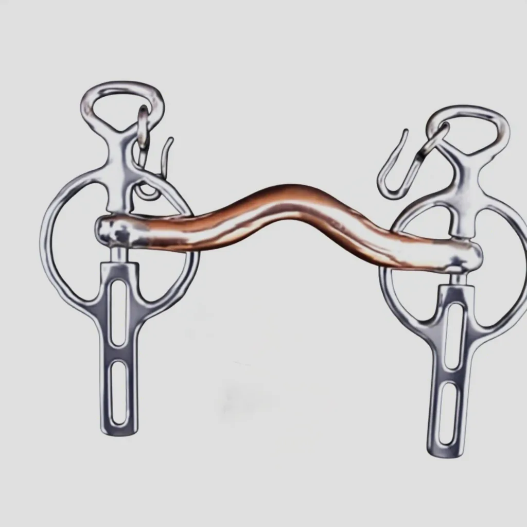 Stainless Steel Horse Bit with Twist Mouth and Chain Link Design for Carriage Driving German Silver Mouthpiece — RJ-0547, product image 5