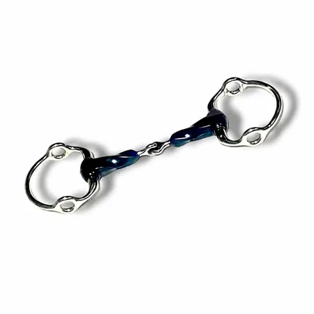 Soft Rubber Twist Snaffle Horse Bit with Large D-Ring — RJ-05030, product image 3