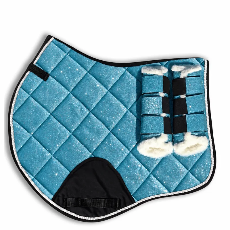 Glitter Quilted Horse Saddle Pad with Crystal Styling — RJ-K9775, product image 3
