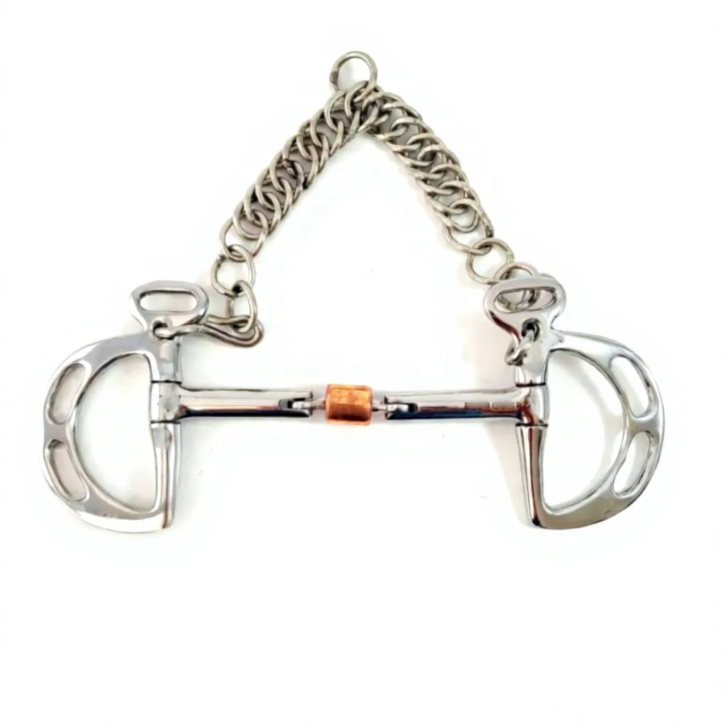 Stainless Steel Kimberwick Horse Snaffle Bit with Ported Barrel — RJ-0544, product image 3