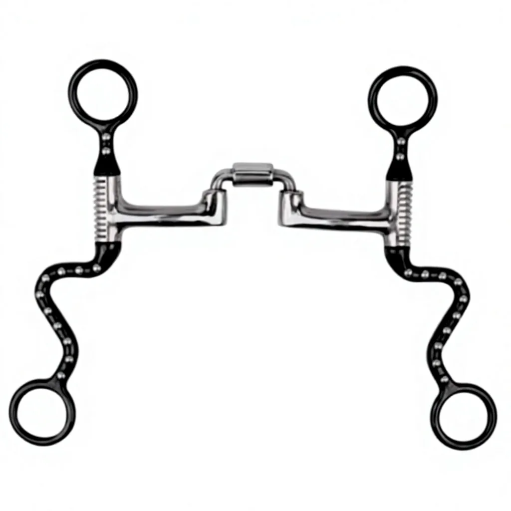 Stainless Steel Horse Bit Training Riding with Rope Loops Rust Resistant Equestrian Tack — rj-0884326, product image 4