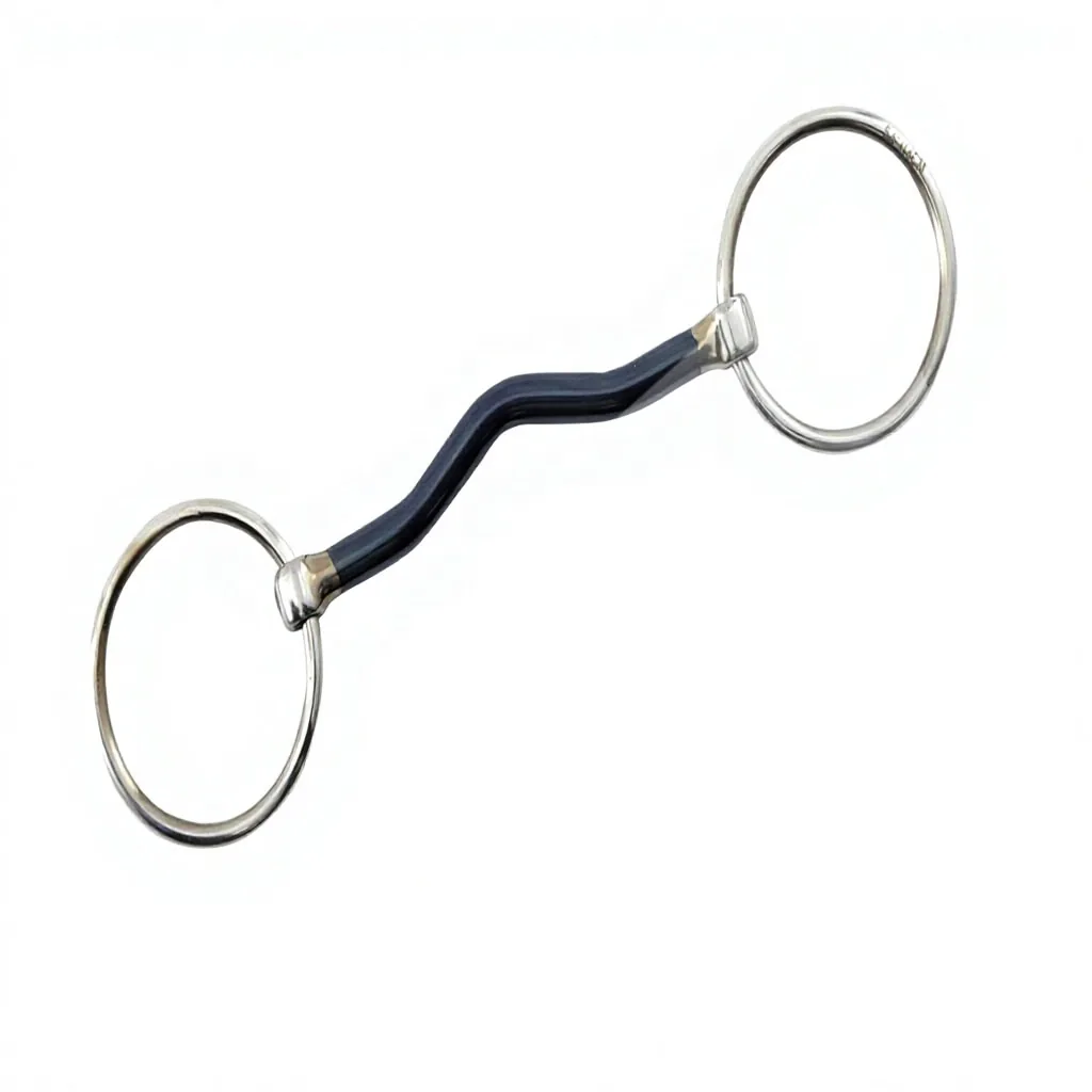 Custom Logo Stainless Steel Loose Ring Horse Snaffle Bit with Full Melon Mouth — RJ-0501, product image 4