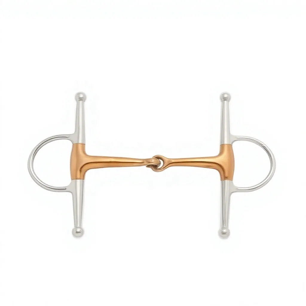 Stainless Steel Full Cheek Snaffle Bit Western Training Type with Broken Mouth — rj-0915, product image 4