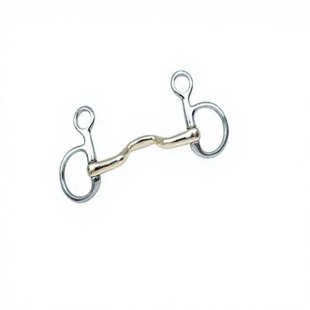Stainless Steel Kimblewick Horse Bit with Flat Lozenge and Butterfly Cheeks — RJ-0543, product image 2