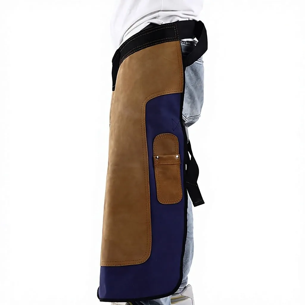 Men's PU Leather Equestrian Riding Pants with Wide Leg, Button and Buckle Closure — RH-9867, product image 6
