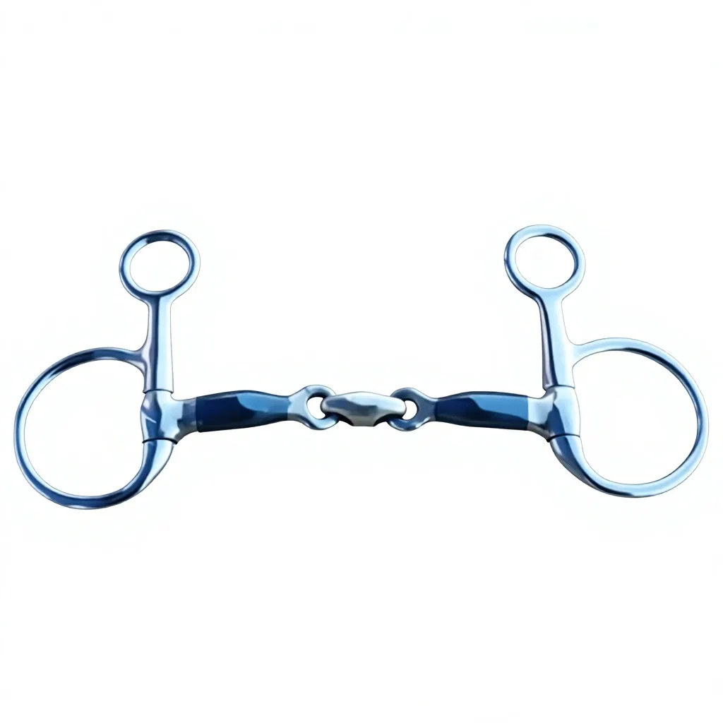 Sweet Iron Blue Hanging Cheek Horse Bit with Muller-Style Mouthpiece — RJI 201910, product image 3